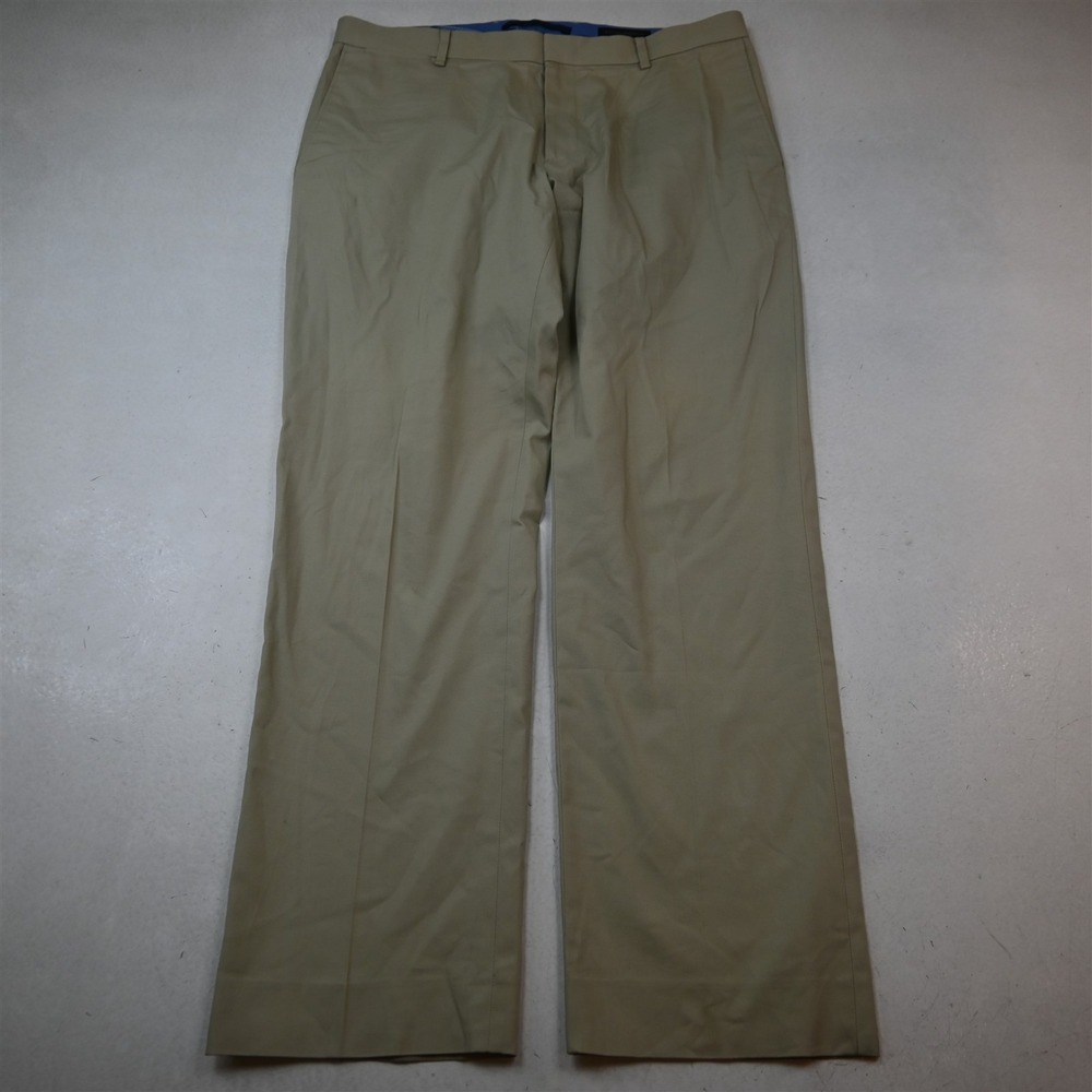 Banana Republic 35x32 Khaki 100% Cotton Flat Front Classic Dress Chino Pants